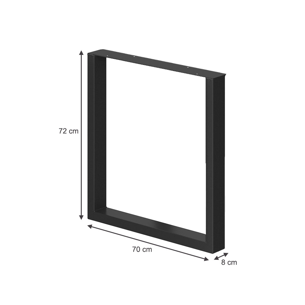 Vicco Gambe per tavolo Nero 70 x 72 cm Quadrato