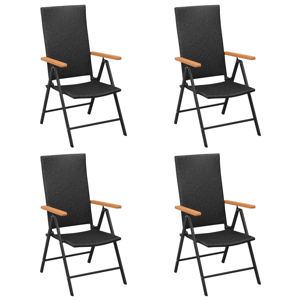 Set da Pranzo da Giardino 5 pz Nero e Marrone 3060077