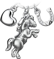 Sleutelhanger per Cavallo con Fortuna e Simbolo di Cavallo - Fortunato Simbolo di Cavallo per Amanti dei Cavallo - Sleutelhanger per Cavallo Regalo