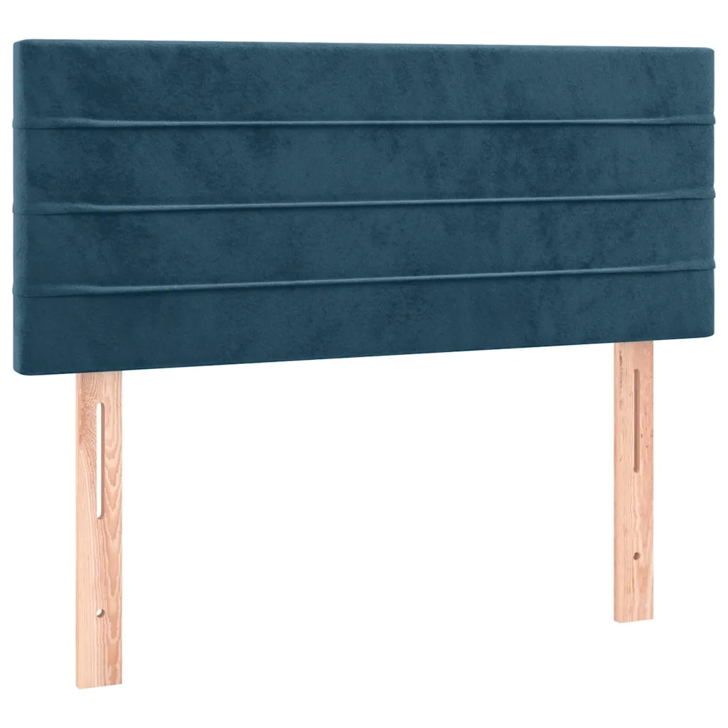 Giroletto a Molle con Materasso Blu Scuro 80x200 cm in Velluto 3141333