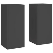 Supporto per piante | Sostegno per piante 2 pz Nero 24 x 24 x 55 cm Acciaio