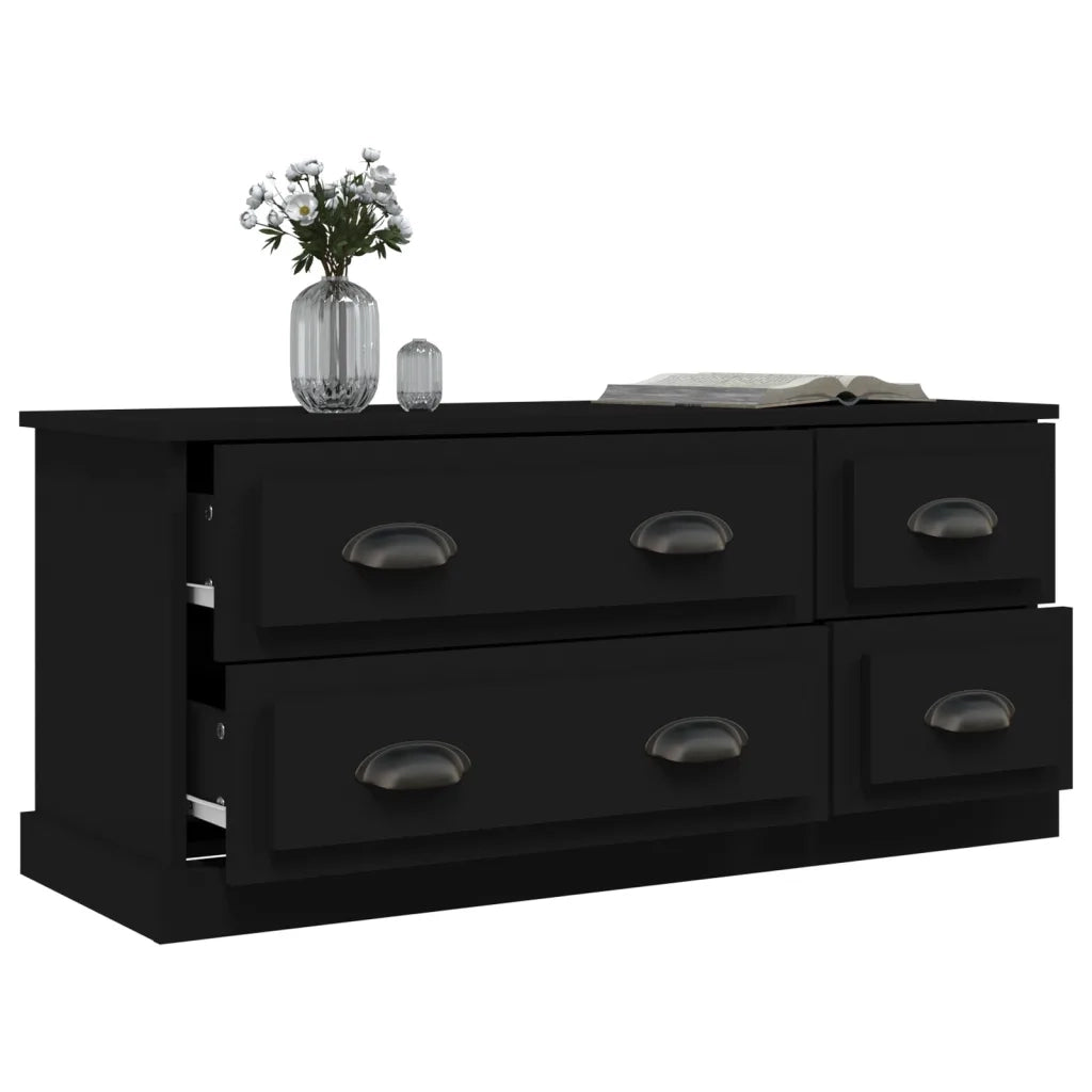 Mobile Porta TV Nero 100x35,5x45 cm in Legno Multistrato 816449