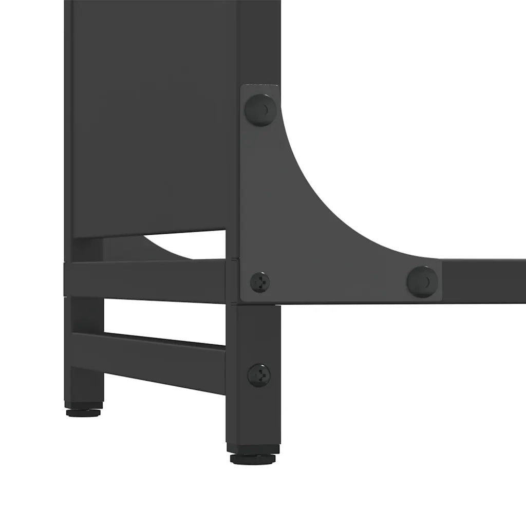 Rastrelliera per Legna da Ardere Nera 60x28x65 cm CFW5867103