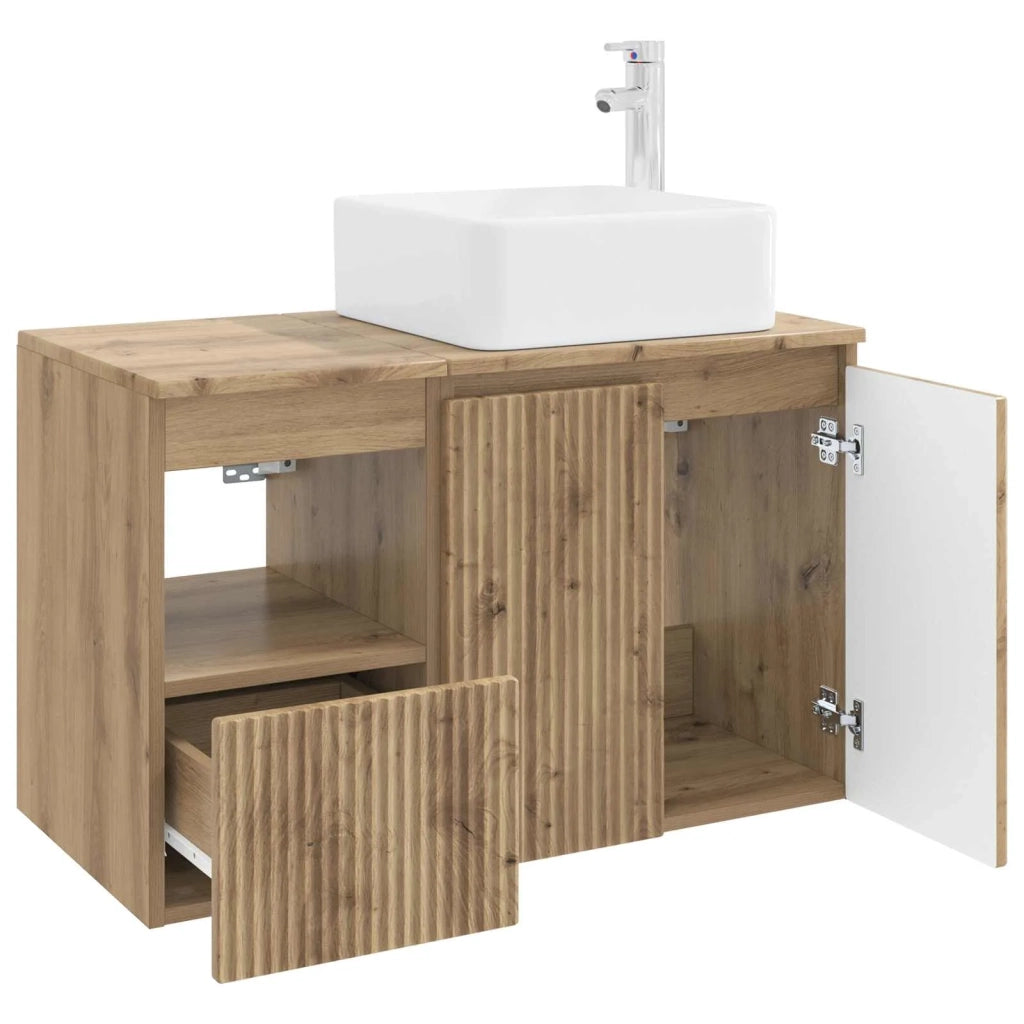 Set di mobili per il bagno 2 pz Rovere Artigianale 3404073