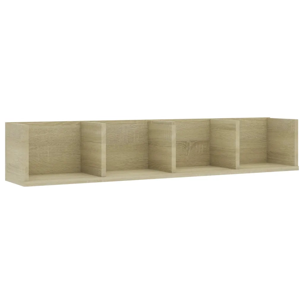 Scaffale Porta CD Parete Rovere Sonoma 100x18x18 cm Multistratocod mxl 129528