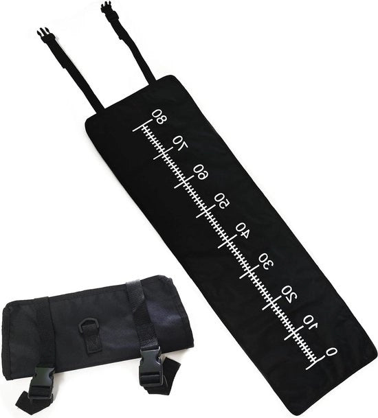 Accessori da pesca portatile - 98 x 305 cm - pieghevole - per principianti - misura il peso del pesce - leggero e lavabile