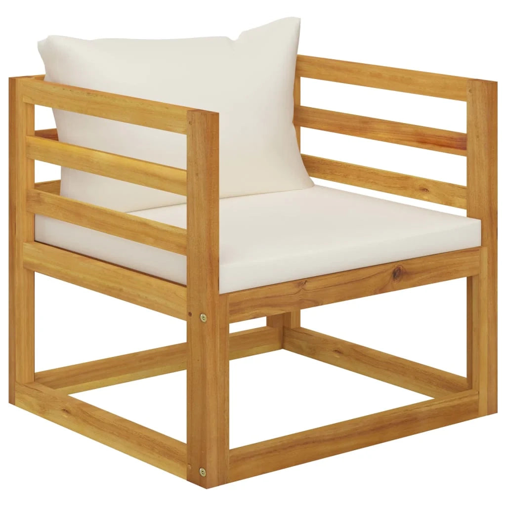 Set di mobili da giardino mobili da esterno 5 pezzi con cuscini color crema legno massello di acacia 02_0016295