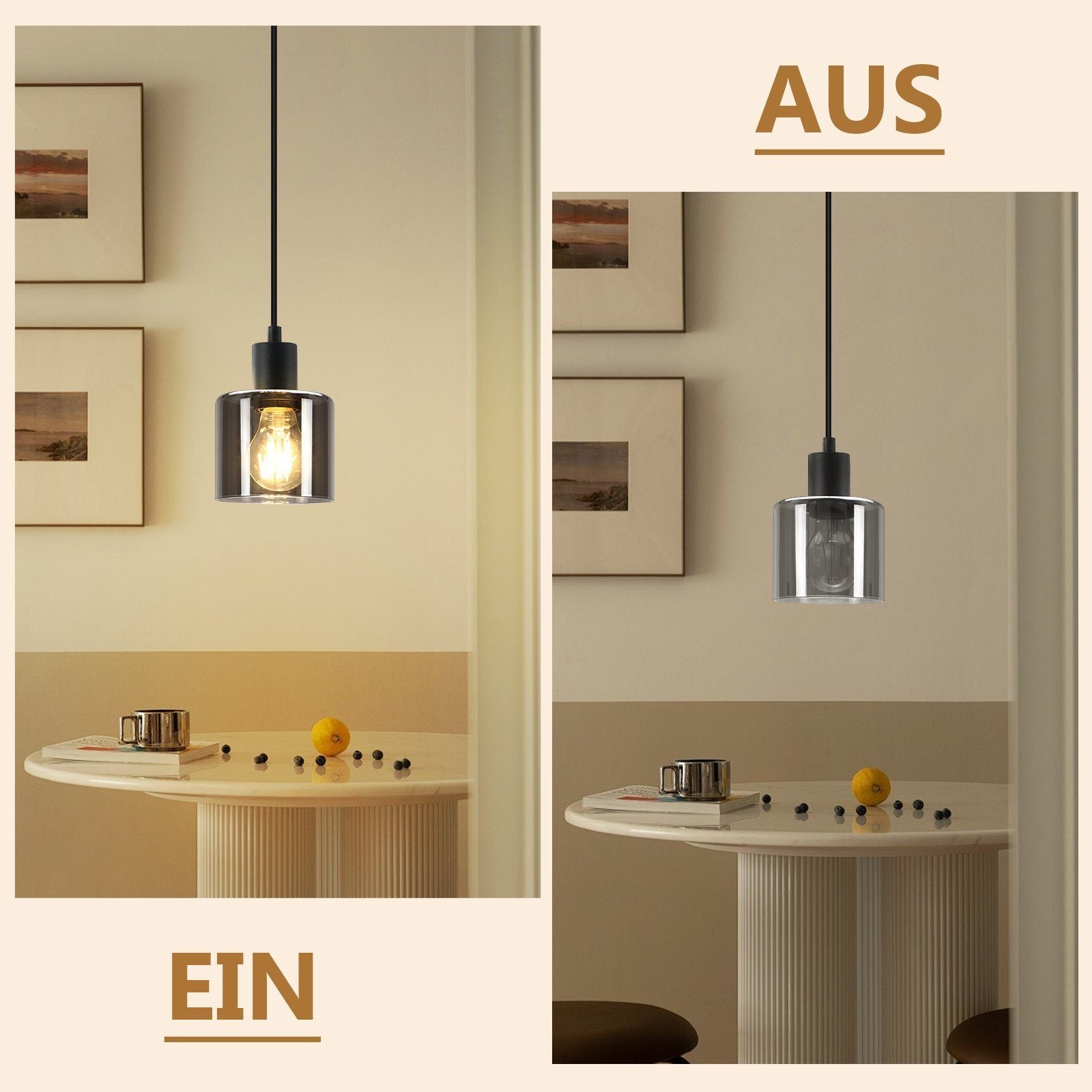 Lampada a sospensione ZMH ferro nero diametro 11 cm E27 max 40W stile industriale retr¨°