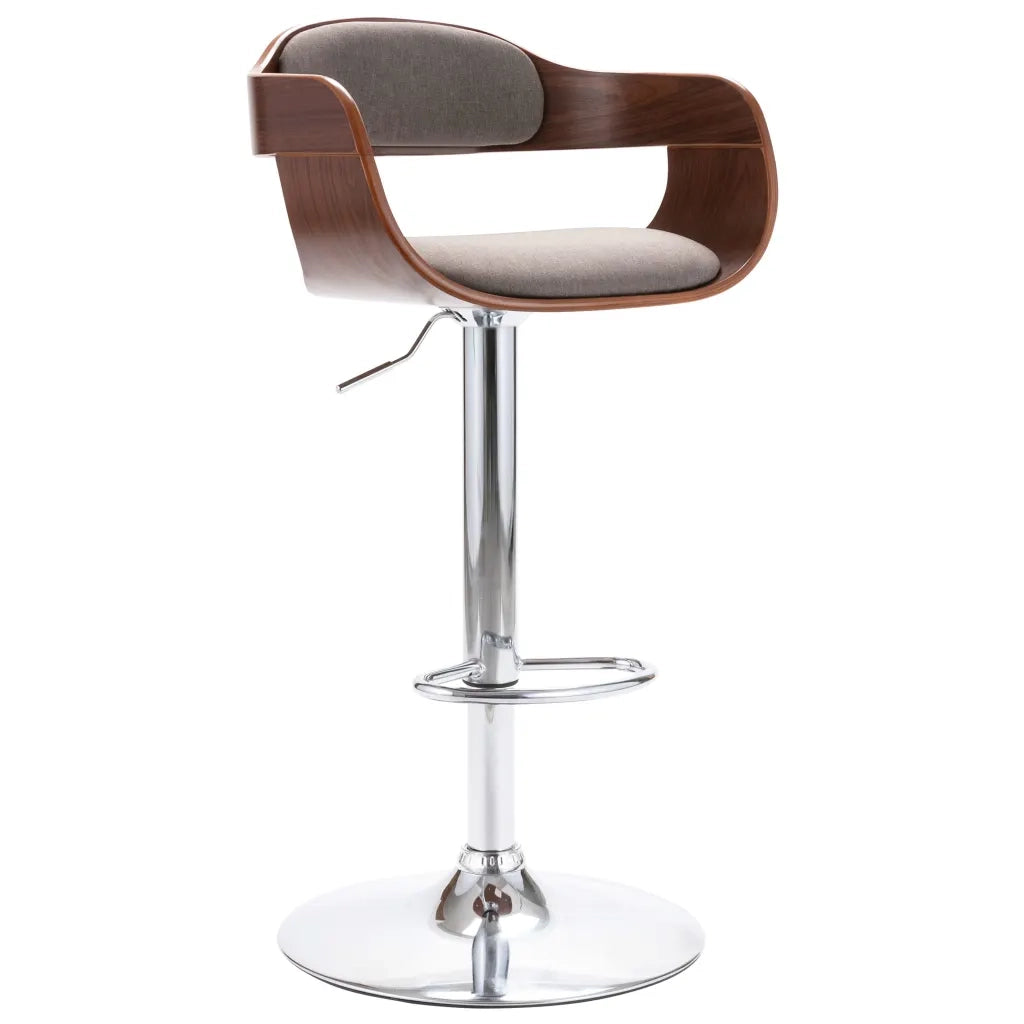 Sgabello da Bar in Compensato e Tessuto Grigio Talpa cod mxl 71029
