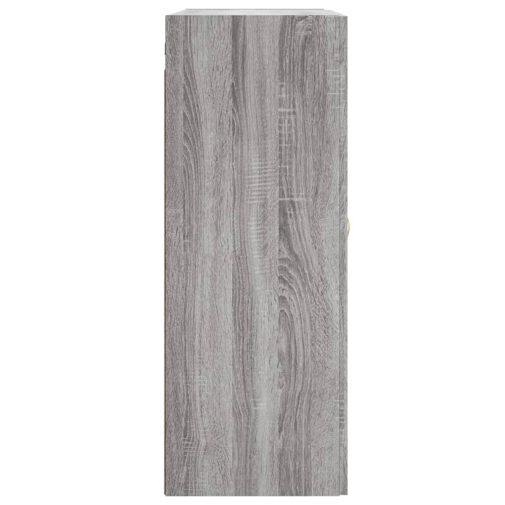 Set di 2 pratici armadietti a muro 69,5 x 34 x 90 cm realizzati in legno composito Sonoma grigio 02_0055501