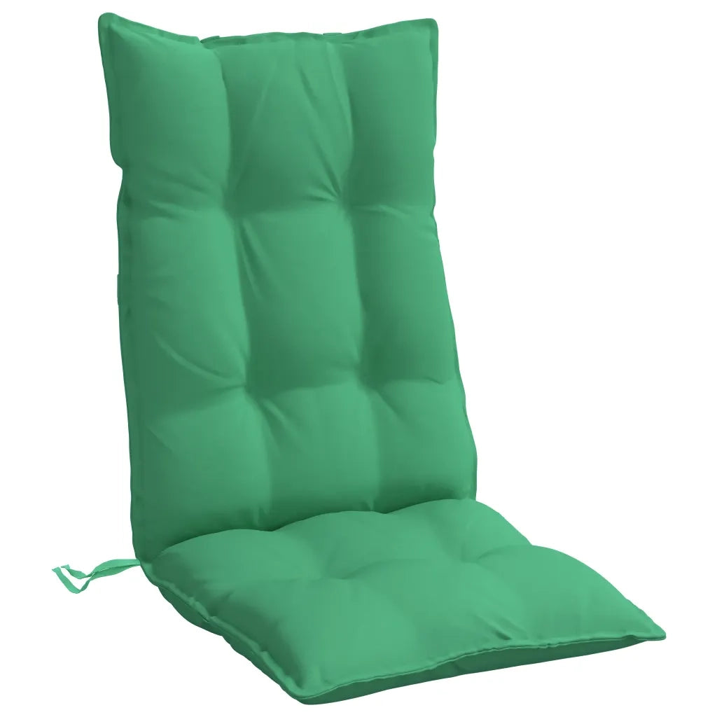 Cuscini per Sedia con Schienale Alto 4 pz | Cuscini per sedie Verde Tessuto Oxford