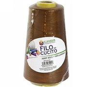 Trade Shop - Set 12 Pz Filati A Cono Filo Poliestere Cucito 3000y 40s/2 Marrone 64405 Cotone -