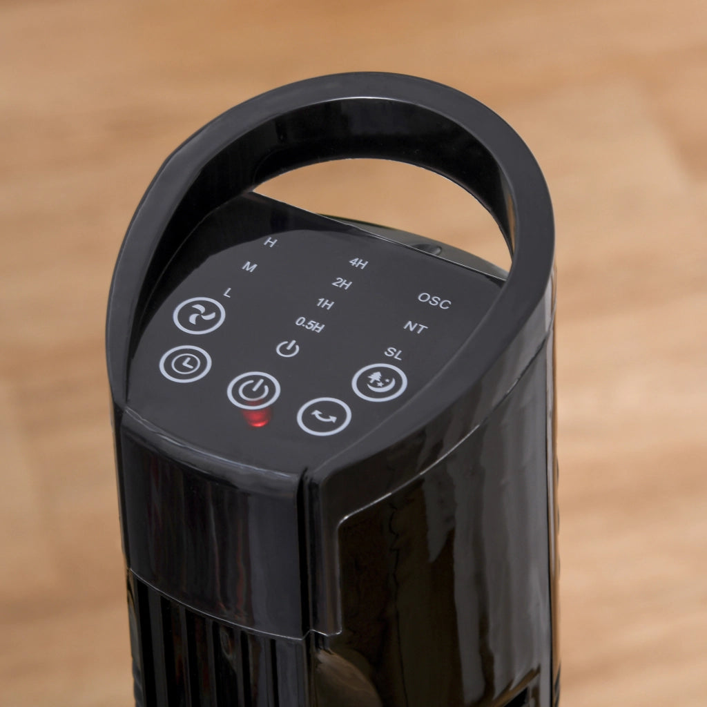 Ventilatore a Torre da Terra 3 Funzioni e 3 Velocità con Telecomando Oscillante 70° Nero