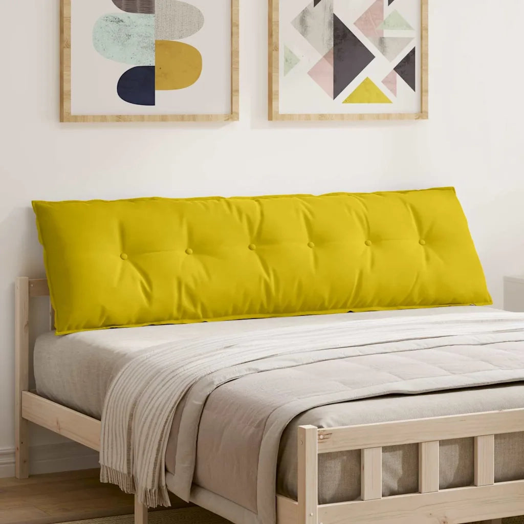 Cuscino per Schiena | Cuscino dorsale Giallo 180 x 50 cm Tessuto in Cords