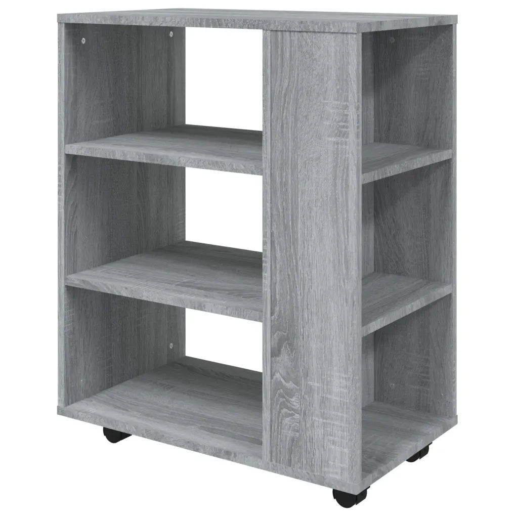 Mobiletto moderno con ruote 60 x 35 x 75 cm pratico spazio contenitivo design Sonoma grigio 02_0048257