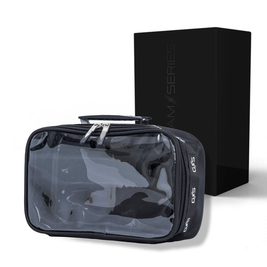 GlamSeries GlamRoller Trousse da borsa 300 x 175 x 85 mm, beauty case, astuccio per make-up rivestito in PVC con coperchio trasparente