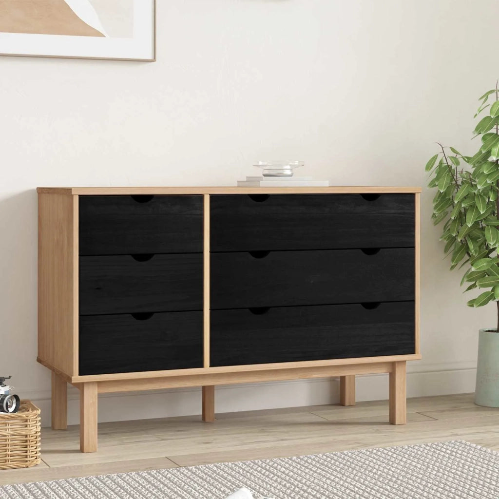 Mobile con Cassetti con cassetto OTTA Nero 111 x 43 x 73,5 cm CFW6783584