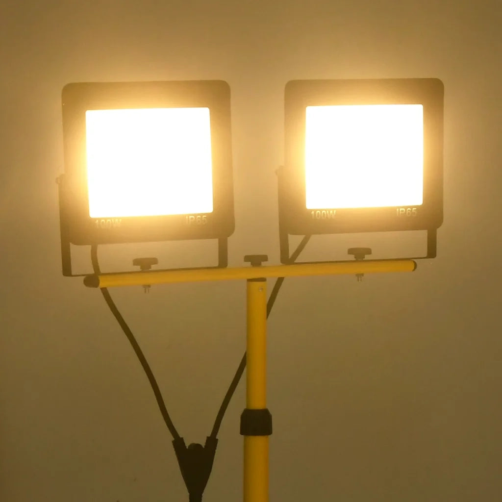 Faretto a LED con Treppiede 2x100 W Bianco Caldo CFW8658371