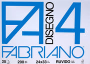 FABRIANO BLOCCO DISEGNO F4 24X33CM RUVIDO 20 FOGLI