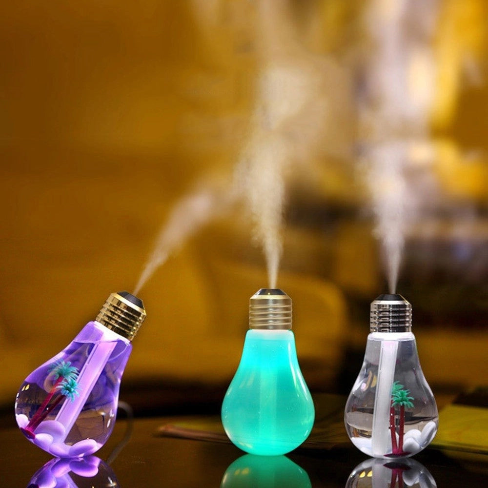 Trade Shop - Lampadina Diffusore Umidificatore Per Ambienti Led Rgb Aromaterapia Cromoterapia -