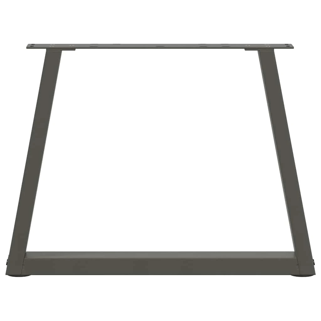 Set di 2 gambe per tavolino da caffè dal design moderno a forma di V 70 x 42-43,3 cm con piedini regolabili in acciaio antracite 02_0056853