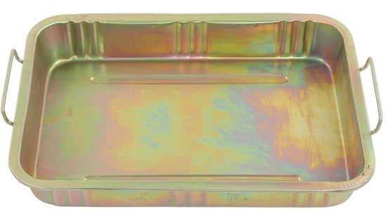 Contenitore per Olio con Fermo Galvanizzato - Universale - Scarico Professionale - Dimensioni 640x440x105mm - Cassetto per Rifiuti