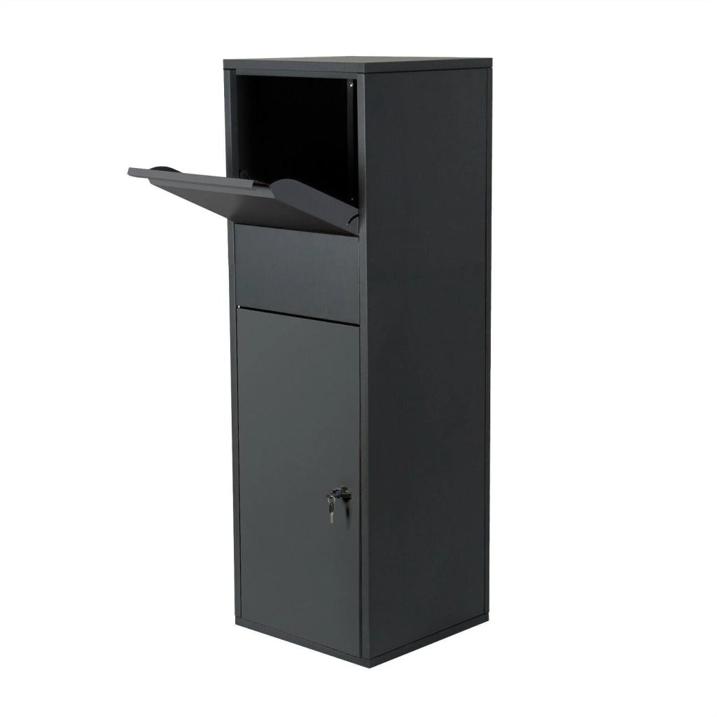 Cassetta postale/cassetta postale con serratura su supporto 46 ​​x 45 x 140 cm antracite 16_0000116