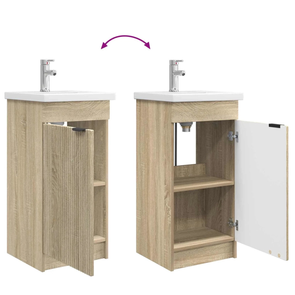 Mobile da bagno con lavabo Rovere Sonoma 42 x 40 x 84,5 cm