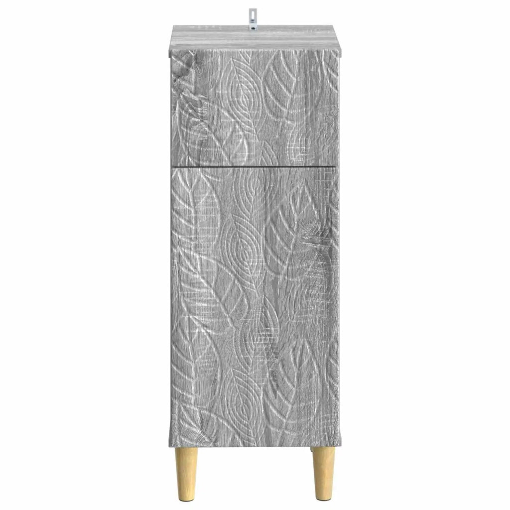 Mobiletto da Bagno DELFT Sonoma grigio 30 x 31 x 80 cm 897051