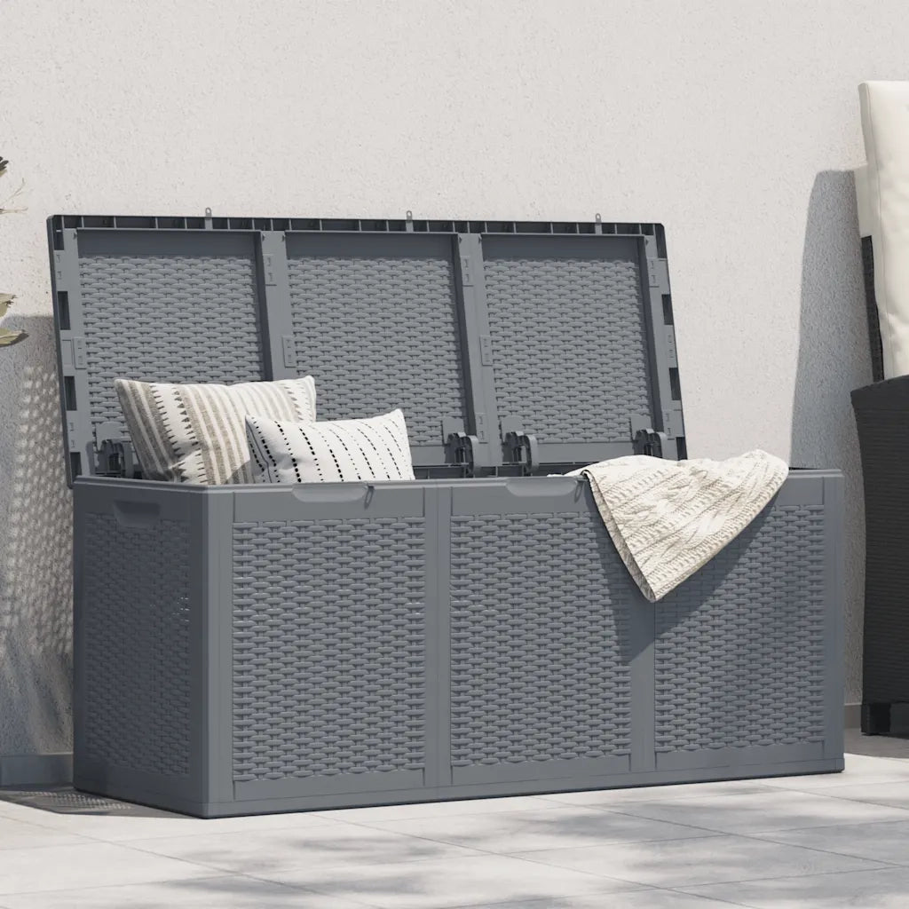 Contenitore da Giardino Grigio in Rattan PP 270 L CFW3417131