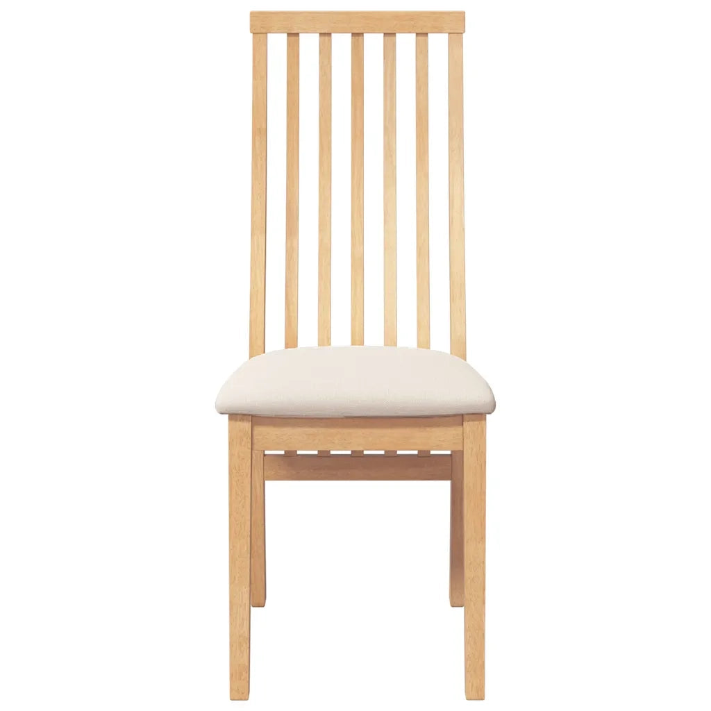 Sedie da Pranzo con Cuscini 2 pz in Legno Massello di Hevea 4102455