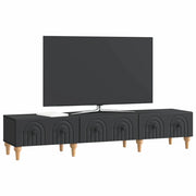 Mobile TV | Armadietto TV | Mobile Porta TV Nero 147 x 34,5 x 30 cm Legno ingegnerizzato