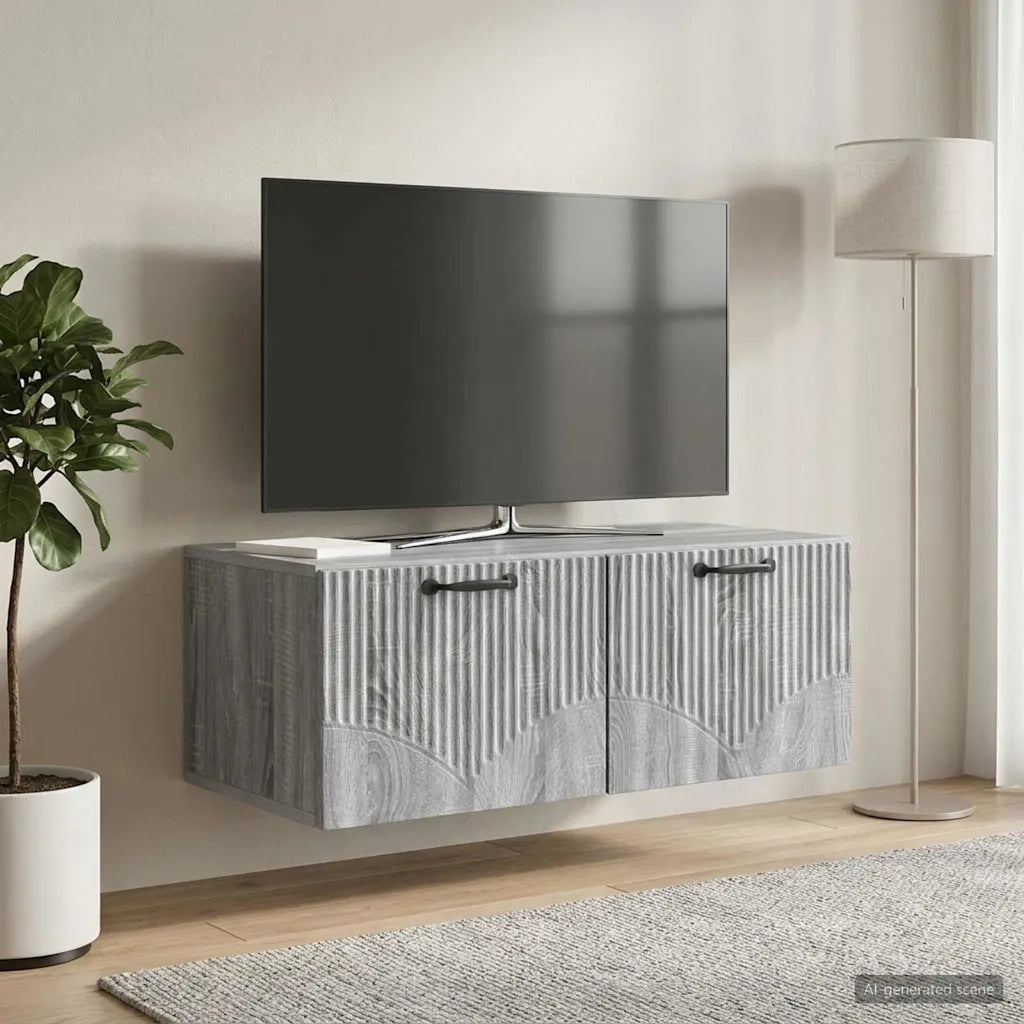 Mobile Porta TV da Muro Grigio Sonoma 78,5 x 41 x 30 cm 899031