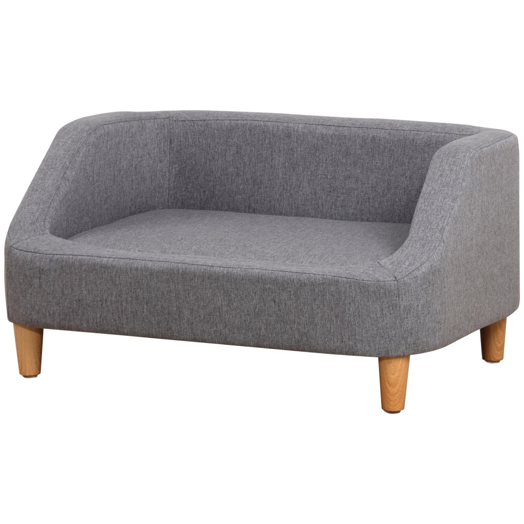 Cuccia per cani stile scandinavo ¨C zephmum ¨C 75x55x39 cm grigio tessuto legno
