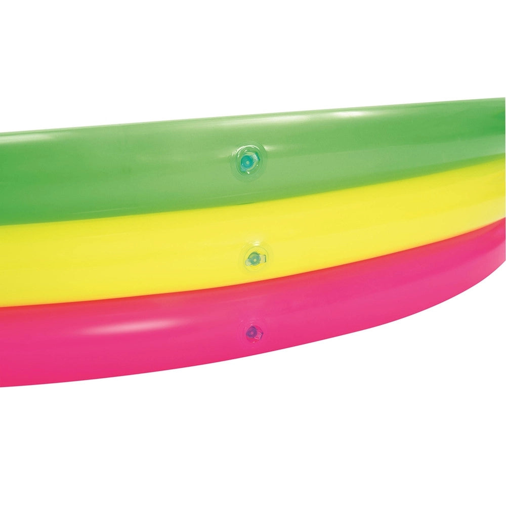 Trade Shop - Piscina Gonfiabile Arcobaleno A 3 Anelli Colorati 152 X 30 Cm Fuori Terra 51103 -