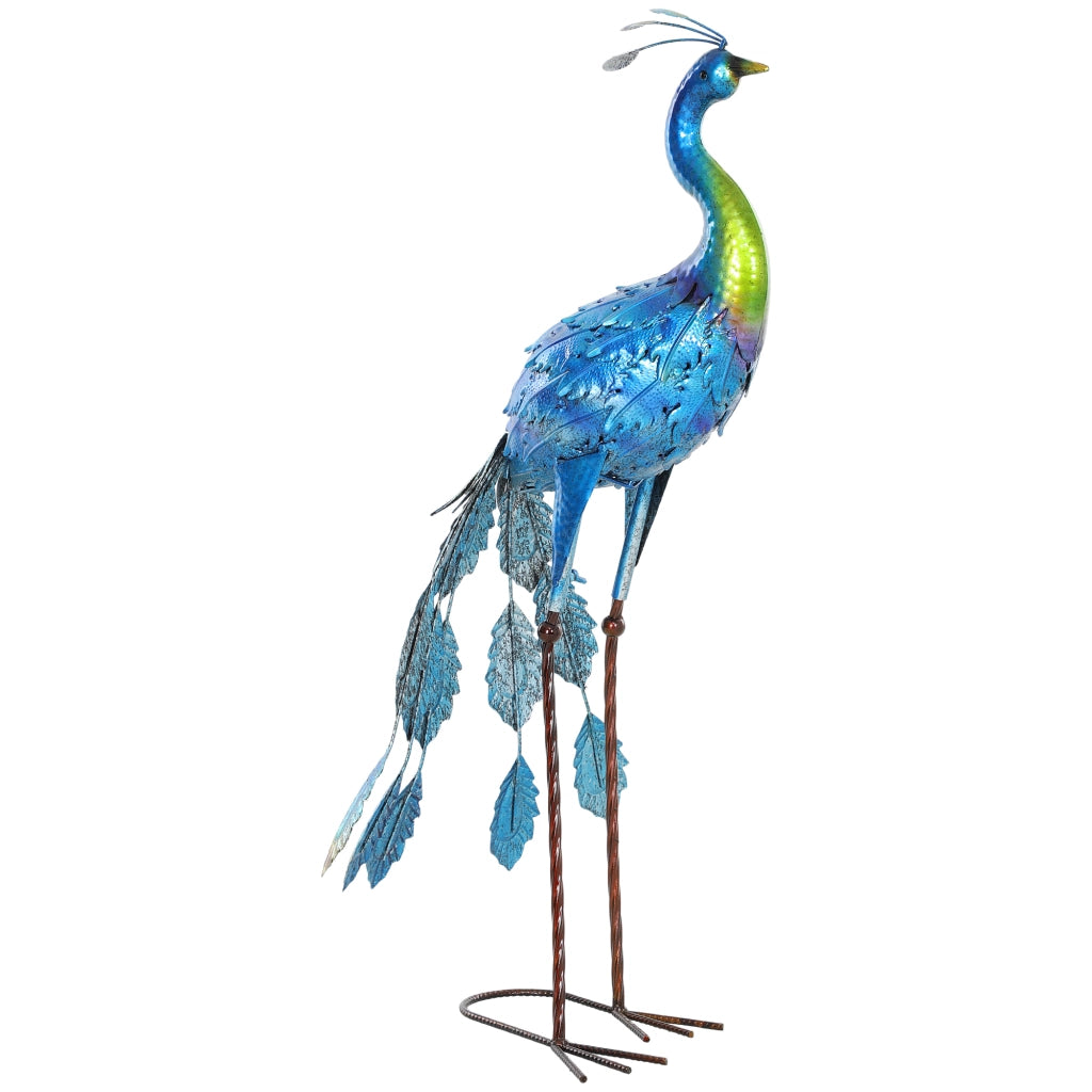 Statua Pavone Giardino ¨C zephmum ¨C Metallo Multicolore 40x43x83 cm