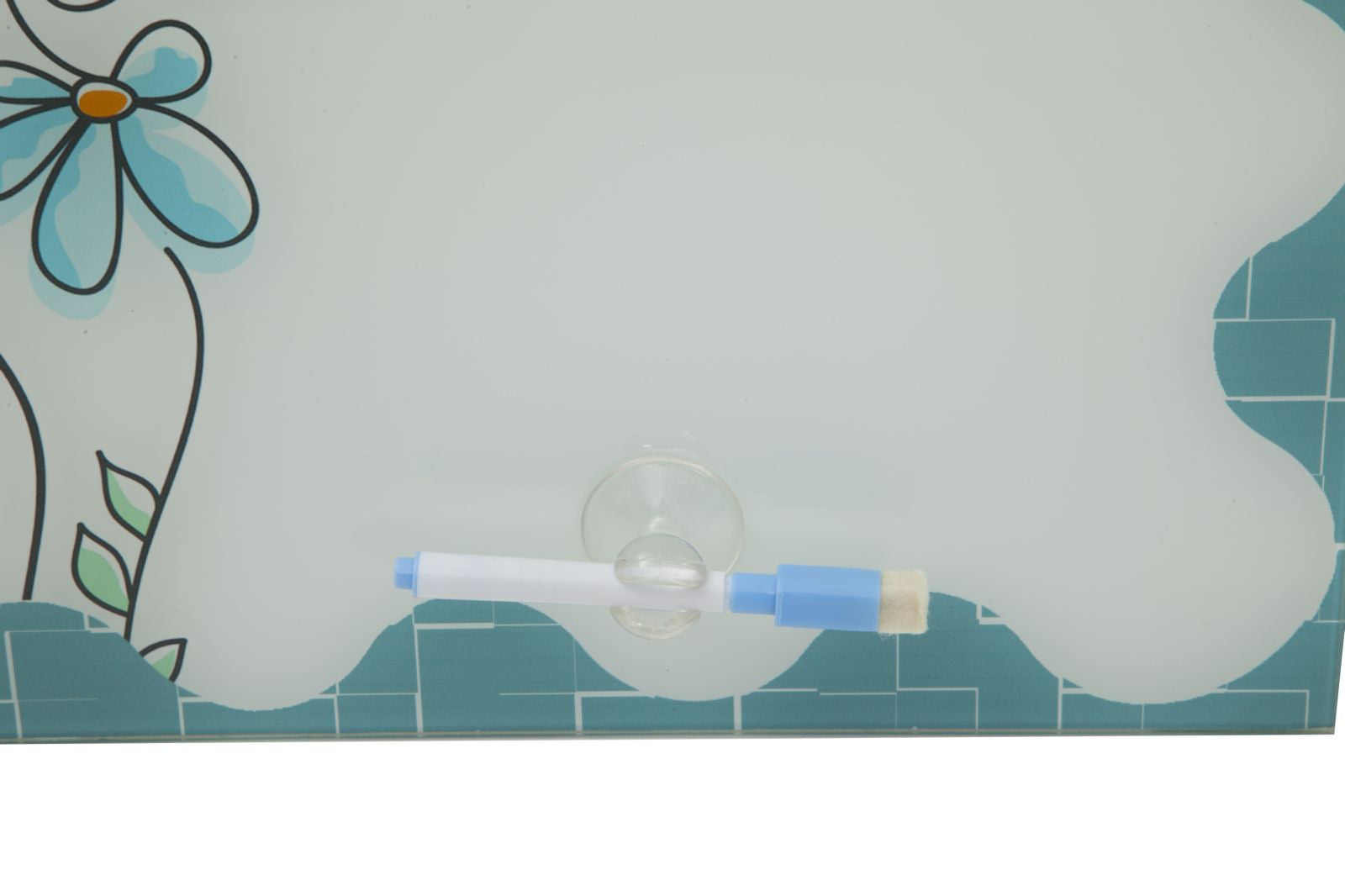 Lavagna in Vetro con Pennarello Flower 50x1x50 cm Vetro