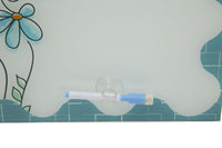 Lavagna in Vetro con Pennarello Flower 50x1x50 cm Vetro