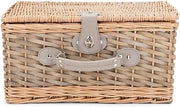 Borsa picnic per 4 persone - 14 litri - intrecciato di lino e cotone - 23 accessori