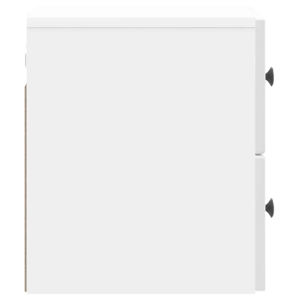 Mobiletto da notte a muro Bianco Lucido 33 x 34,5 x 40 cm 897963