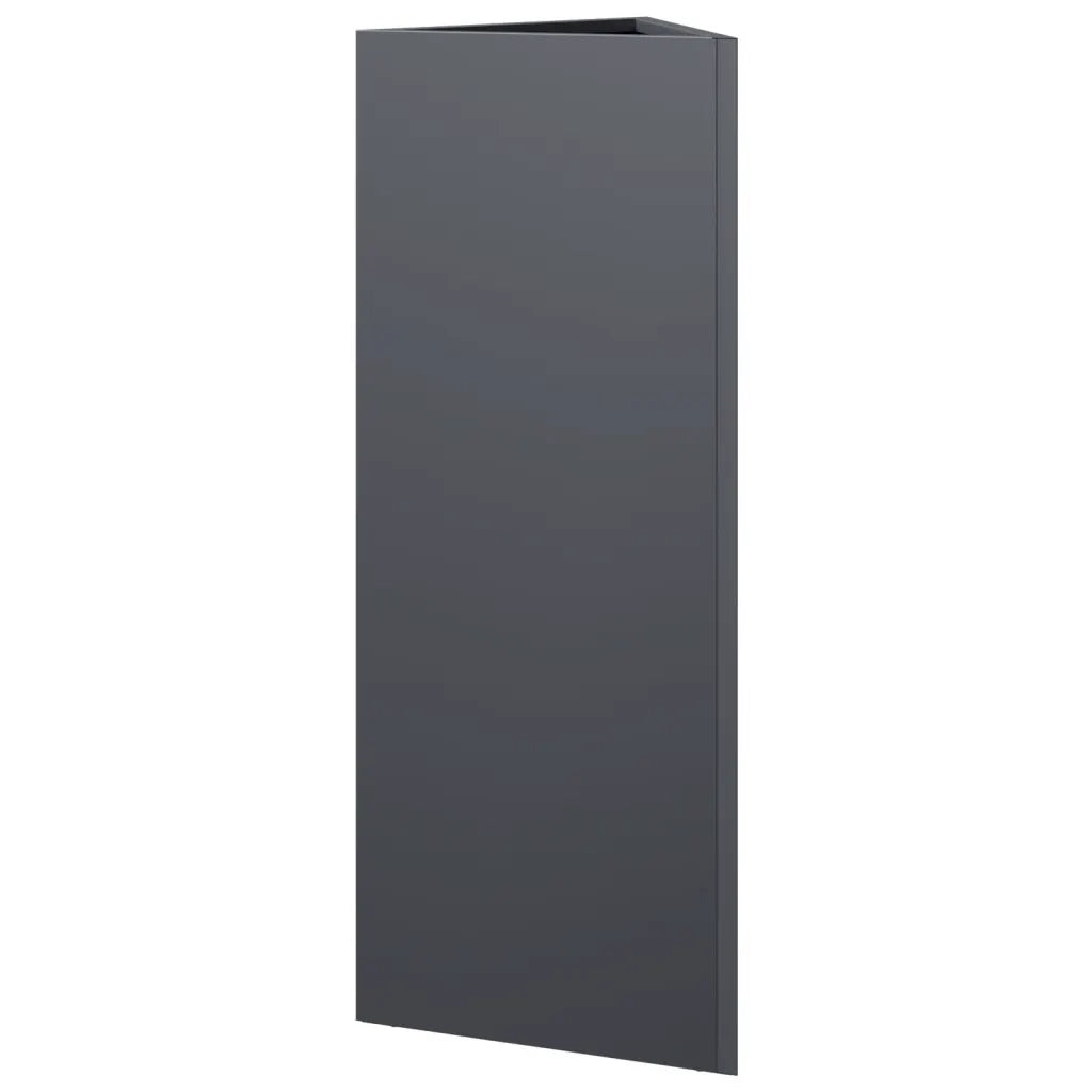 Fioriera da Giardino-Vaso da Esterno Antracite Triangolare 30x26x75 cm Acciaio