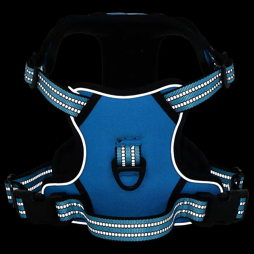 Pettorina per Cani con Strisce Riflettenti Regolabile Blu L