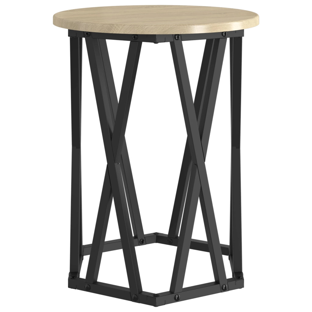 Set di 2 tavolini  in legno ingegnerizzato rovere Sonoma