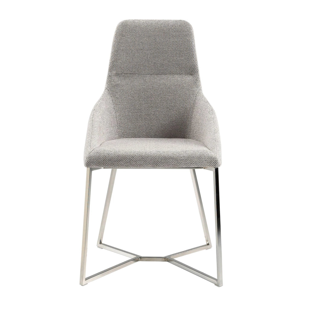 Sedia in tessuto grigio
