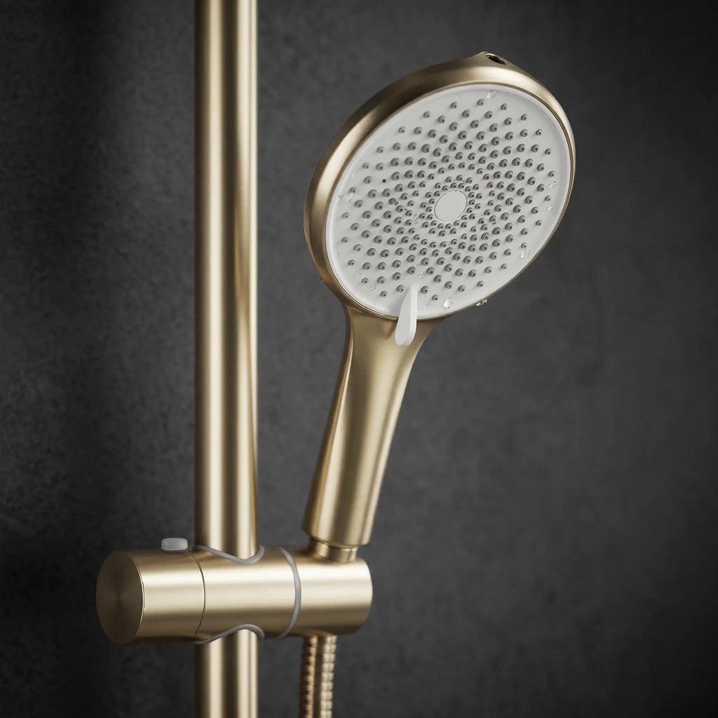 Set Doccia Rea Rivo Brush Gold