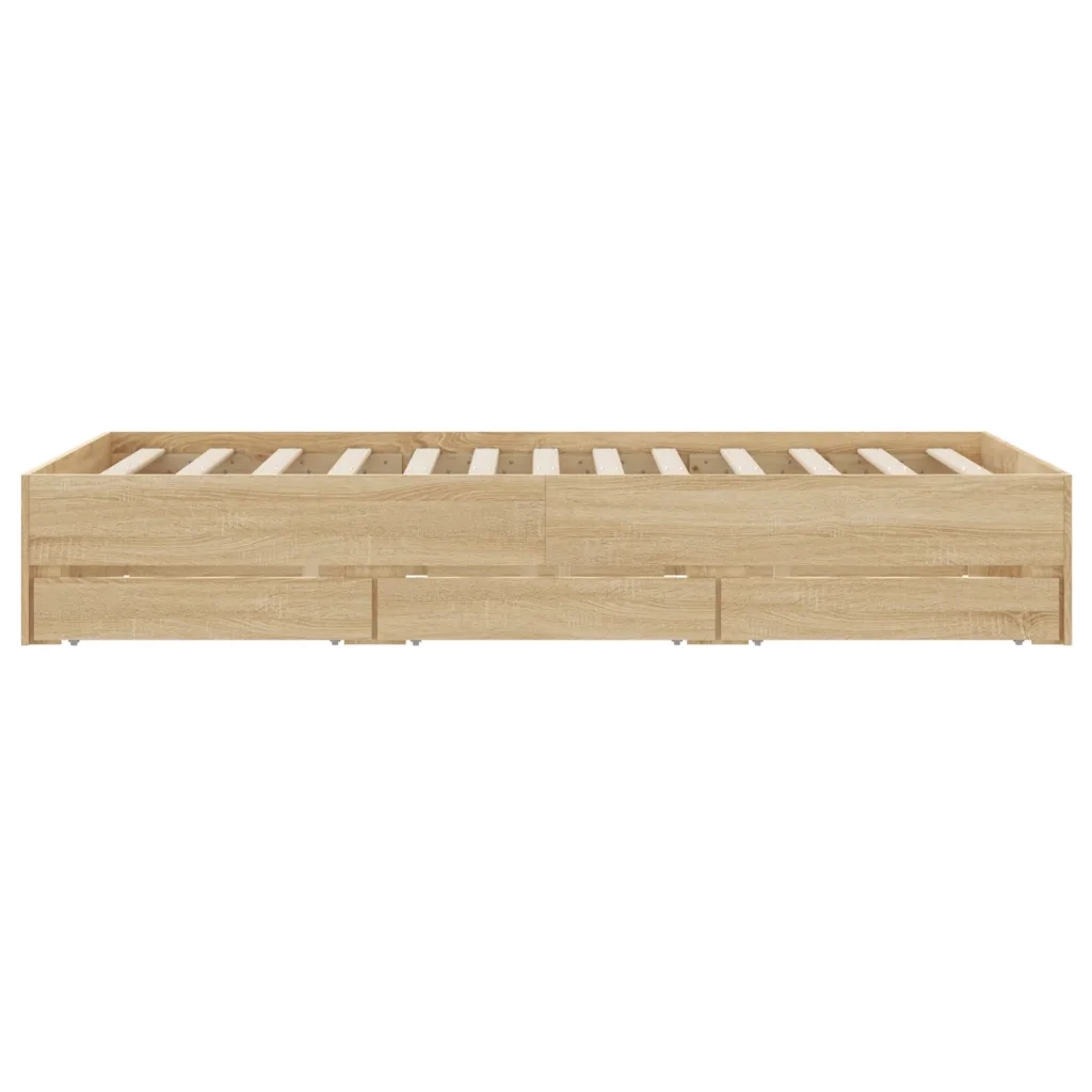 Giroletto Cassetti Rovere Sonoma 120x200 cm Legno Multistrato