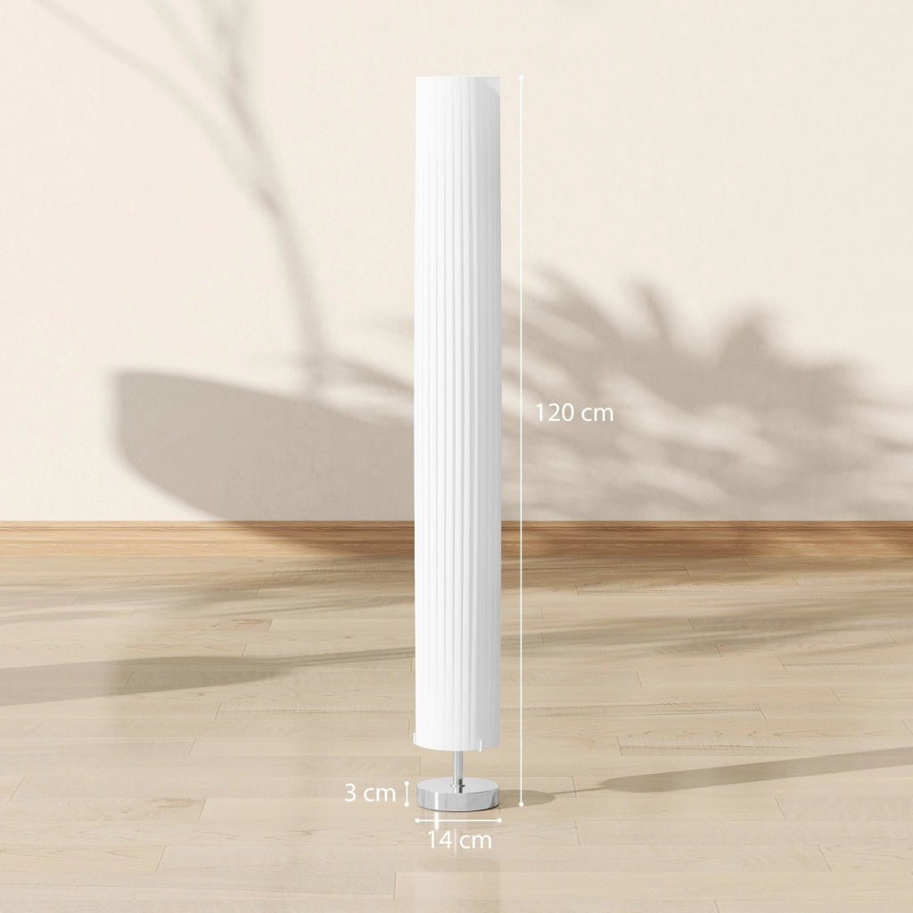 Lampada da terra per soggiorno e camera da letto ¨C zephmum ¨C bianco 14x14x120 cm