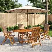Set da pranzo da giardino 5 pezzi Naturale 3434484