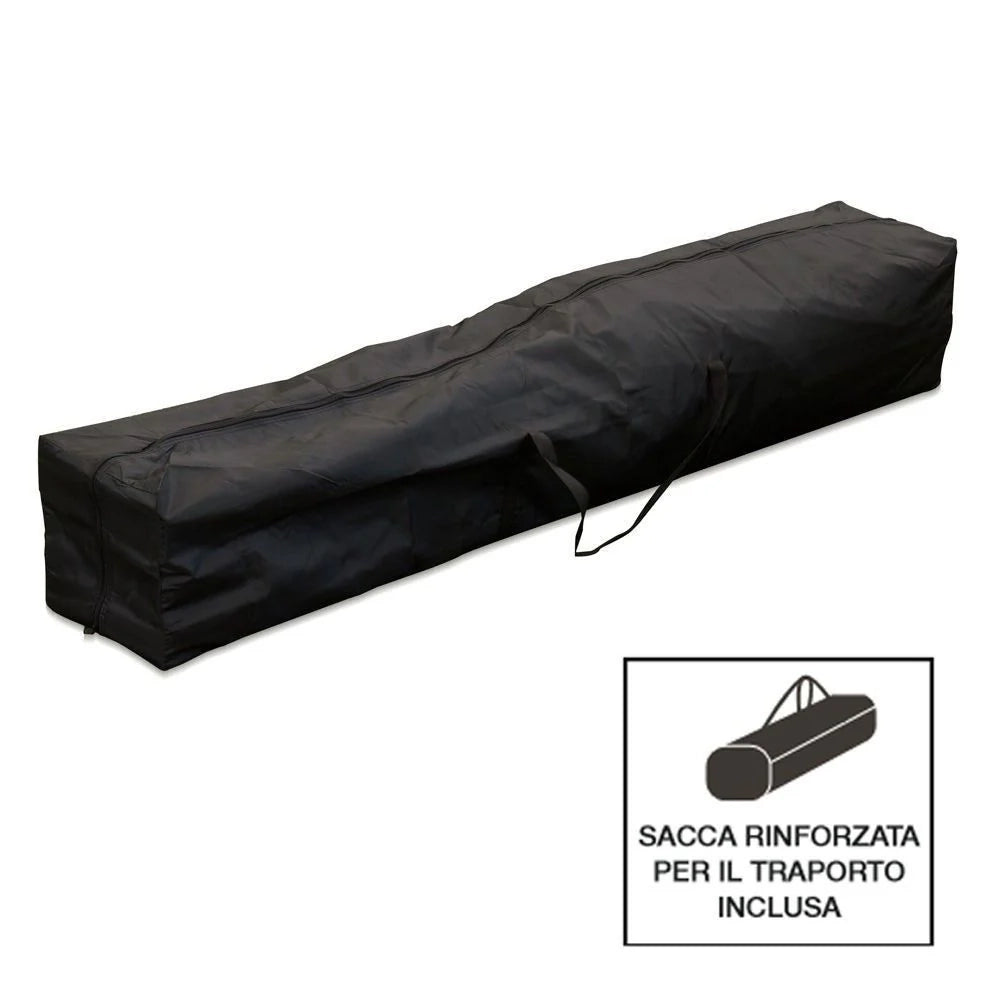 Gazebo richiudibile pieghevole 3 X 4,5 Bianco ricoperto in PVC impermeabile