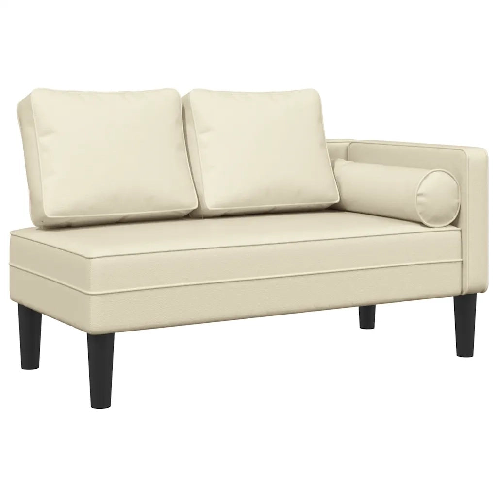 Sdraio con Cuscini Crema in Similpelle CFW5842822